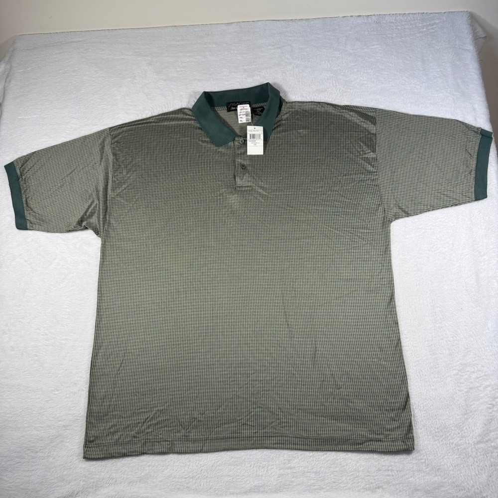 Signore Jacobson's Polo Shirt Mens XXL Green New Mercerized Cotton Made in Italy